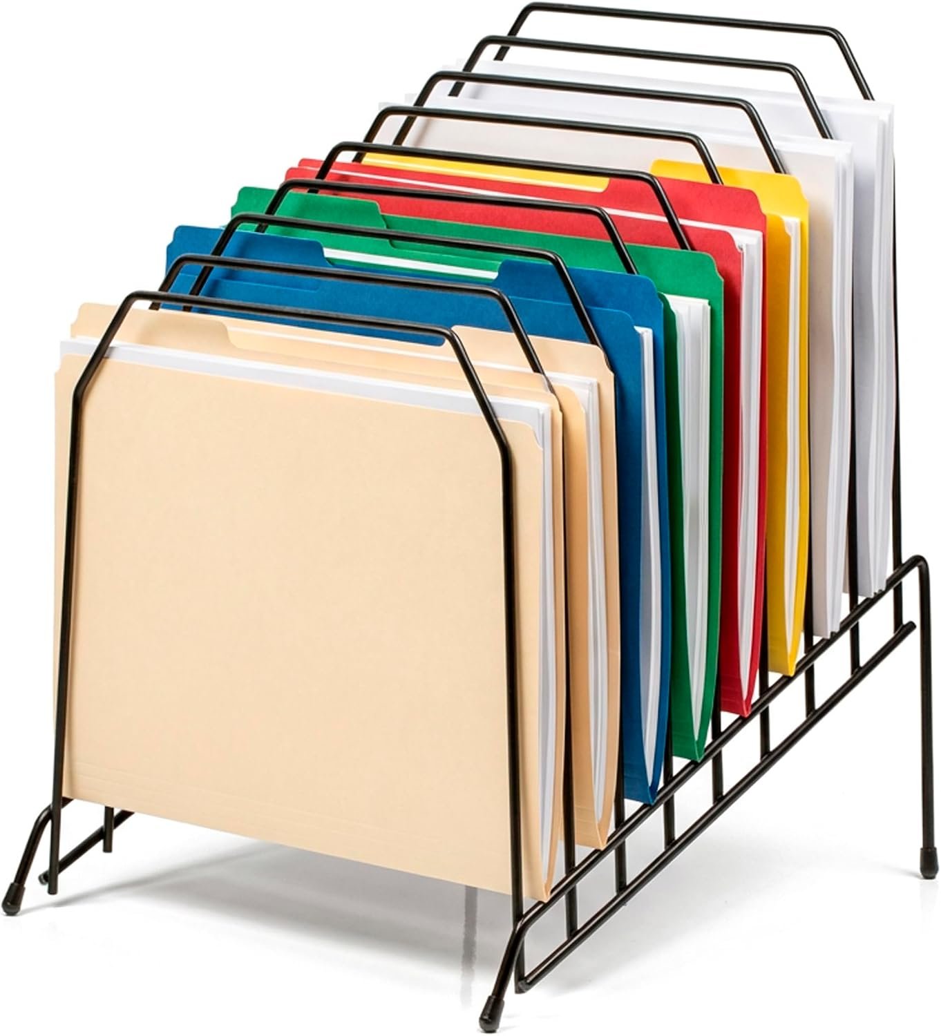 Large 8-Compartment Tiered Wire Organizer