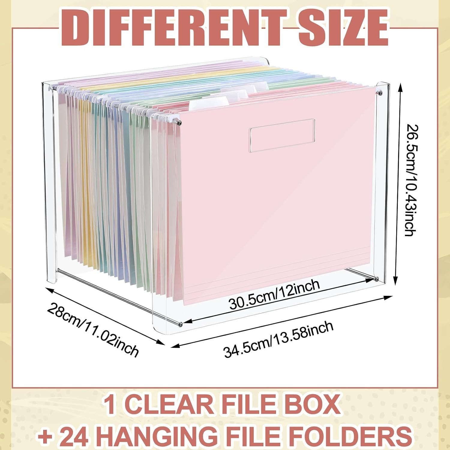 Hanging File Organizer (Transparent Acrylic) - Image 2