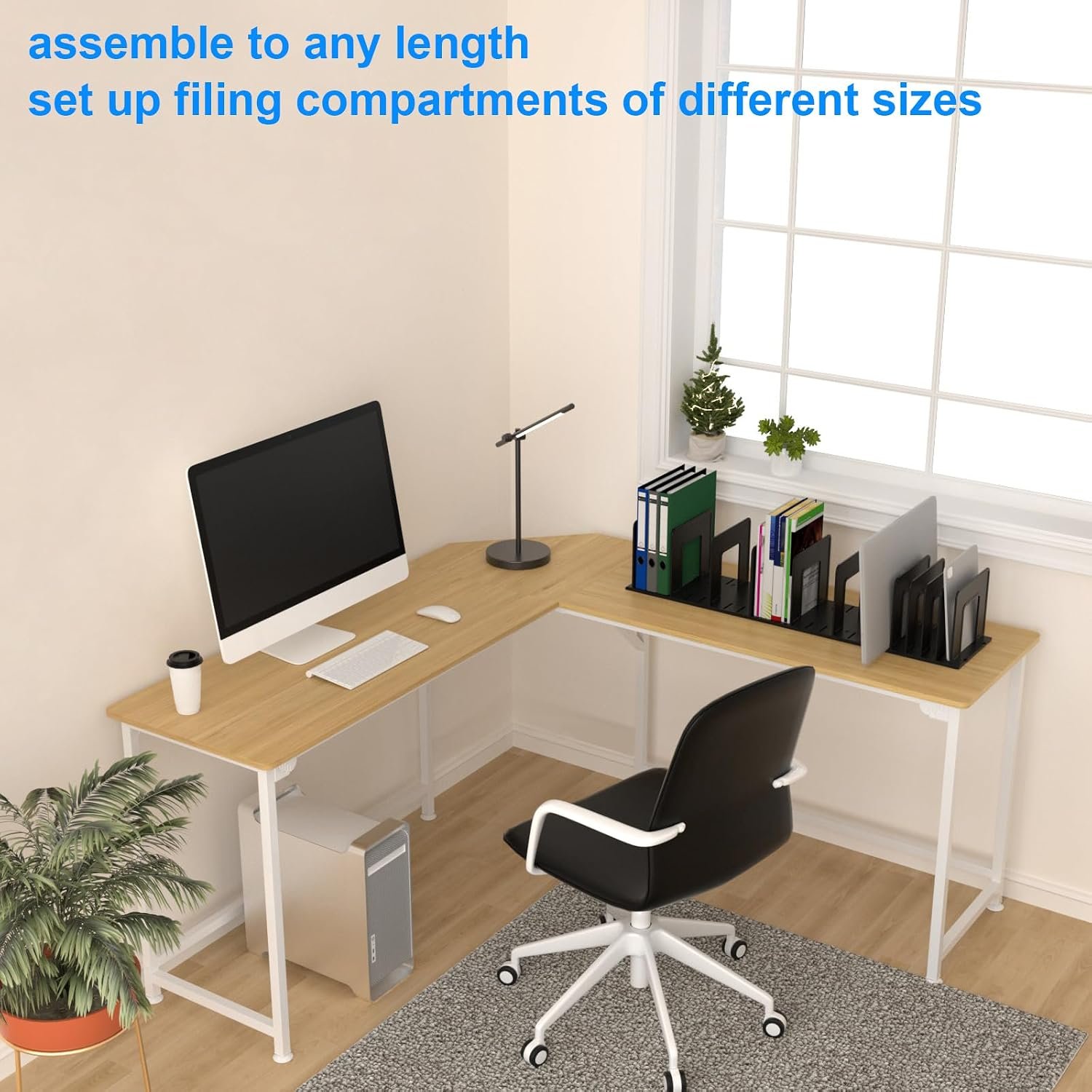 Semi-transparent Frosted Adjustable Vertical File Organizer - Image 2