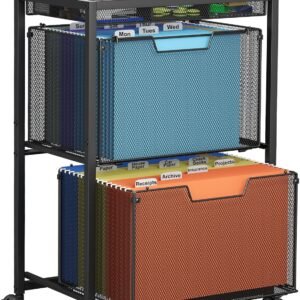 Mobile Under-Desk Filing Cabinet with Drawers