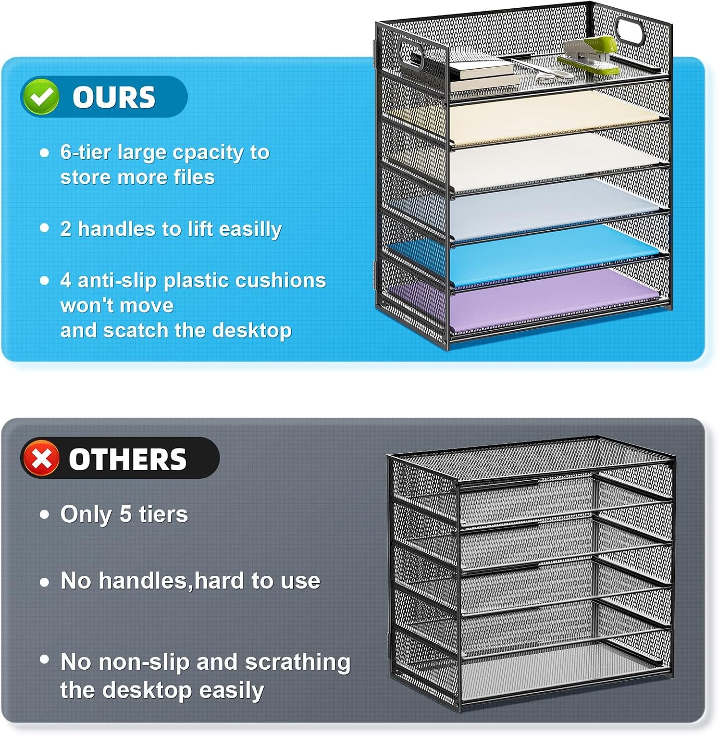 6-Layer Grid Desktop File Organizer - Image 2