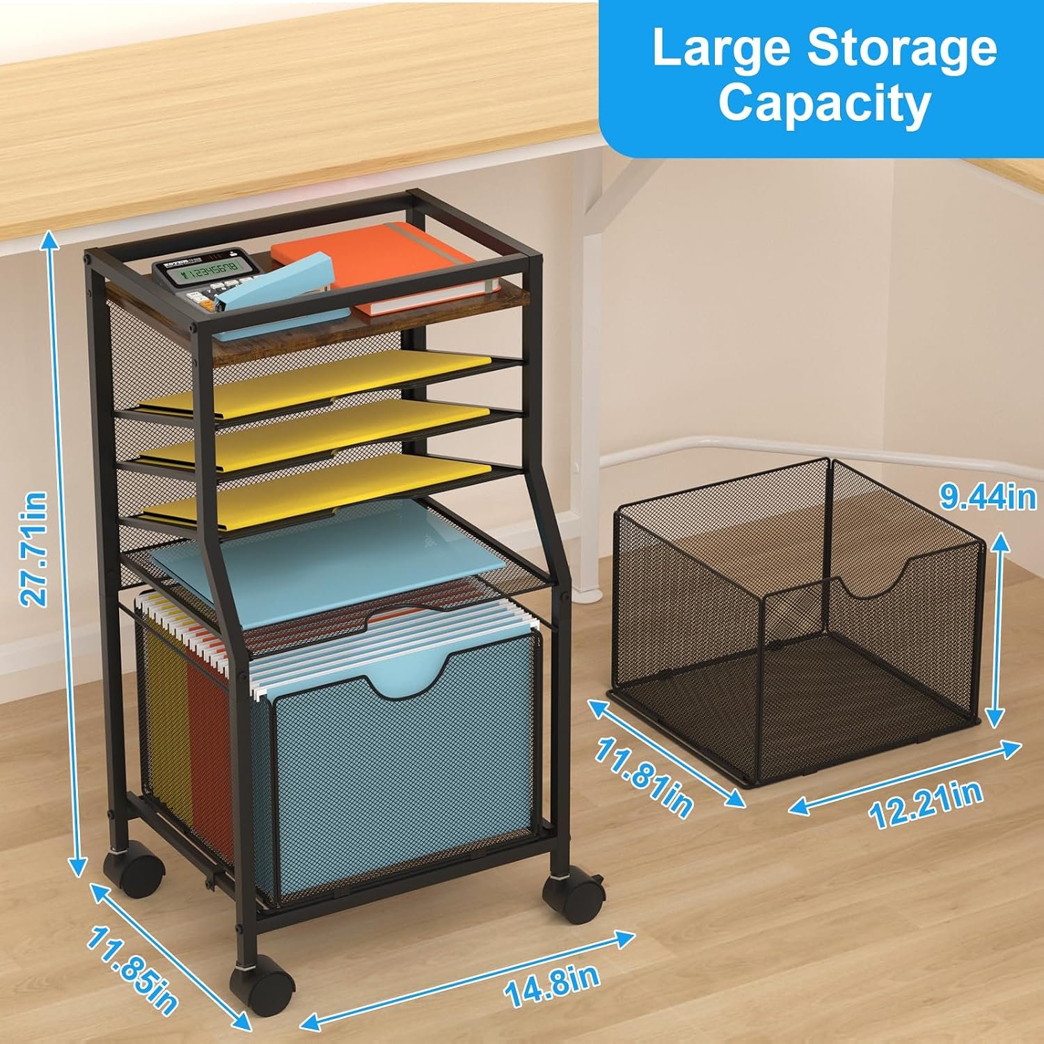 6-Drawer Mobile Desktop File Organizer - Image 2