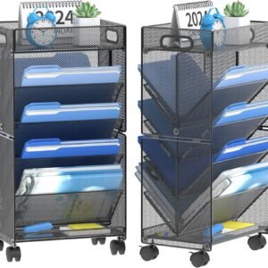 10-Layer Portable File Organizer Trolley
